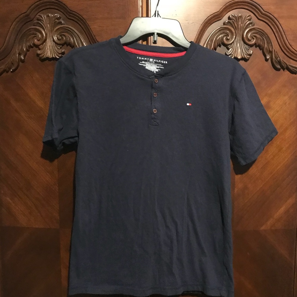 Tommy Hilfiger Boys Navy Blue Button Shirt